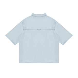 Unisex Vintage Wash Drop Shoulder Lyocell Shirt