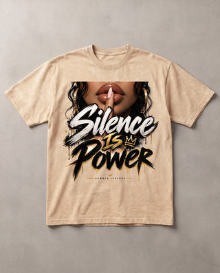 Silence Is Power Snow Washed Tee