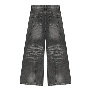 Women’s Vintage Wash Wide Leg Denim Jeans
