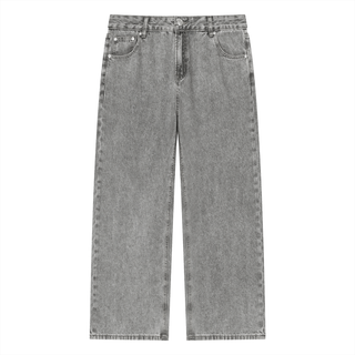 Unisex Vintage Wash Straight Leg Jeans