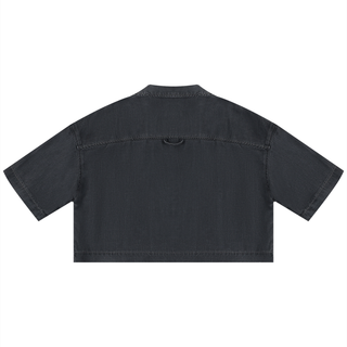 Women's Vintage Wash Boxy Cropped Shirt