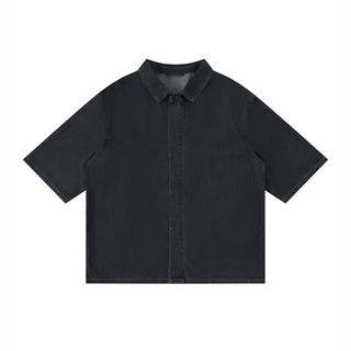 Unisex Vintage Wash Drop Shoulder Lyocell Shirt