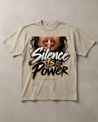 Silence Is Power Snow Washed Tee