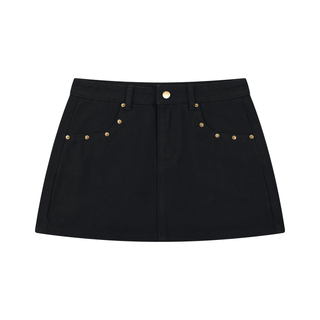 Women's Studded Denim Mini Skirt