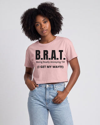 B.R.A.T. Crop Top - Light in Hazy Pink