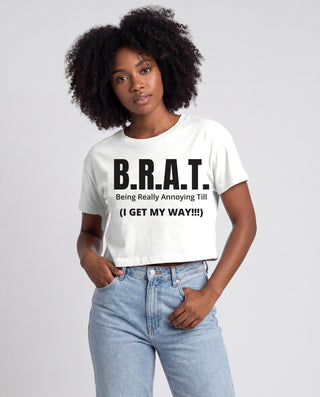 B.R.A.T. Crop Top - Light in White
