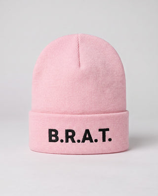 B.R.A.T. Cuffed Beanie - Light - Baby Pink close-up