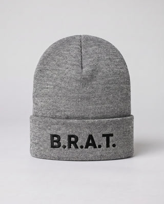 B.R.A.T. Cuffed Beanie - Light - Heather Grey close-up