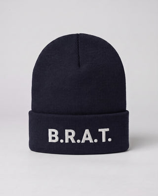 B.R.A.T. Cuffed Beanie - Navy close-up