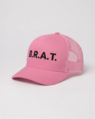 B.R.A.T. Trucker Hat - Pink close-up
