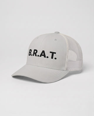 B.R.A.T. Trucker Hat - Silver close-up