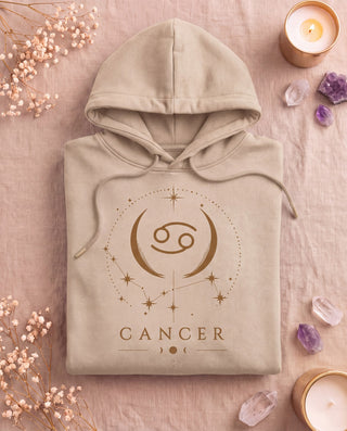 Cancer Celestial Zodiac Hoodie - Sand