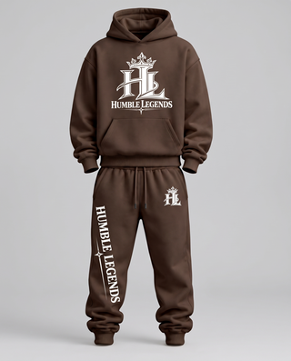 HL Essential Heavyweight Matching Set in Coffee - front