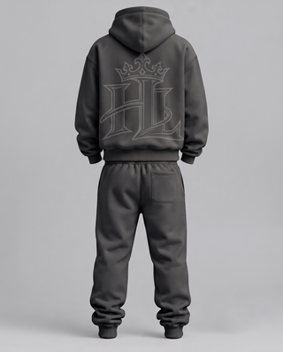 HL Essential Heavyweight Matching Set in Dark Gray - back
