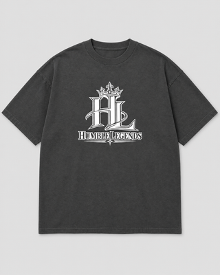 Humble Legends Crown Drop Shoulder Tee - Dark Gray