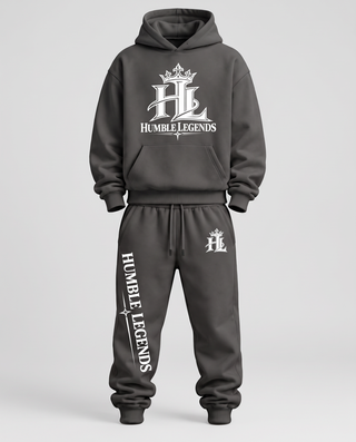HL Essential Heavyweight Matching Set in Dark Gray - front