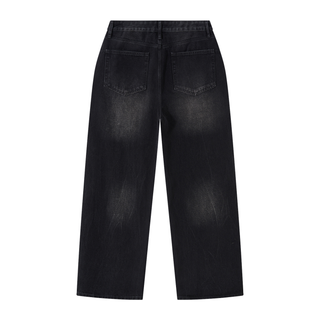 Men's Vintage Wash Wide Leg Jeans