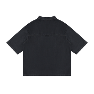 Unisex Vintage Wash Drop Shoulder Lyocell Shirt