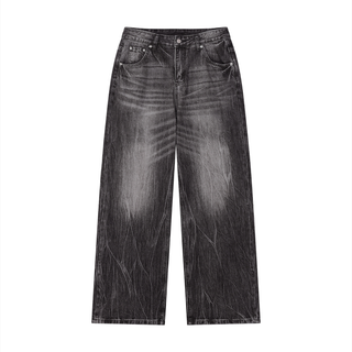 Men’s Vintage Wash Wide Leg Jeans