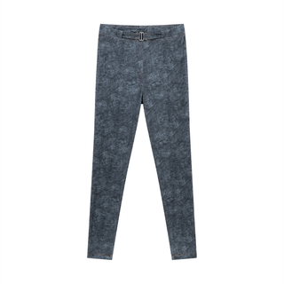 Women's Faux Denim Zip-Fly Leggings