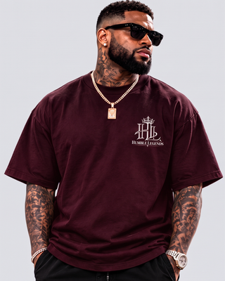 F.E.A.R. Heavyweight Tee - Burgundy Front