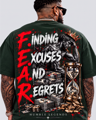 F.E.A.R. Heavyweight Tee - Hunter Green Back