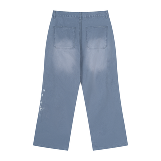 Men's Vintage Wash Splatter Denim Jeans