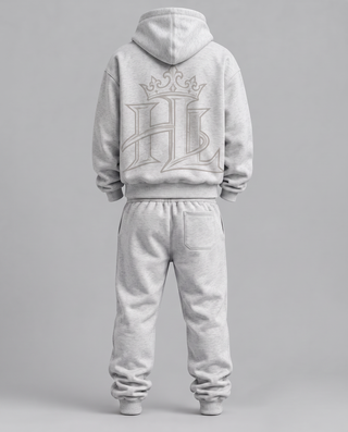 HL Essential Heavyweight Matching Set in Flower Gray - back