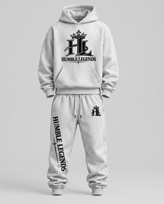 HL Essential Heavyweight Matching Set in Flower Gray - front