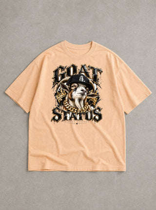 GOAT Status Tee - Light Apricot