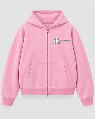 Light Pink HL Heavyweight Full-Zip Boxy Hoodie