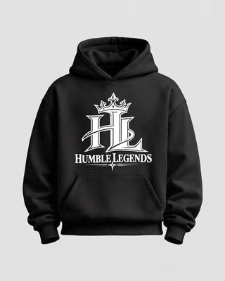 HL Essential Heavyweight Hoodie in Black - front