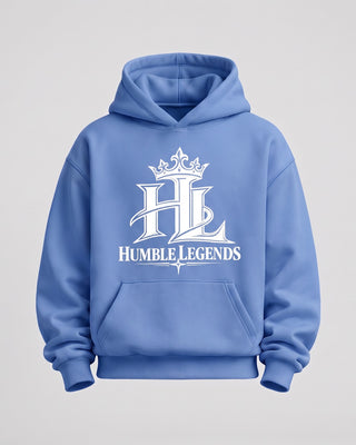 HL Essential Heavyweight Hoodie in Blue - front
