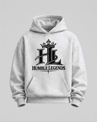 HL Essential Heavyweight Hoodie in Flower Gray - front