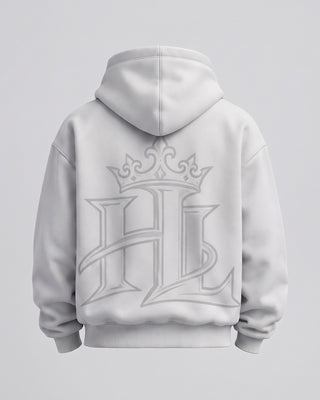 HL Essential Heavyweight Hoodie in Light Gray - back