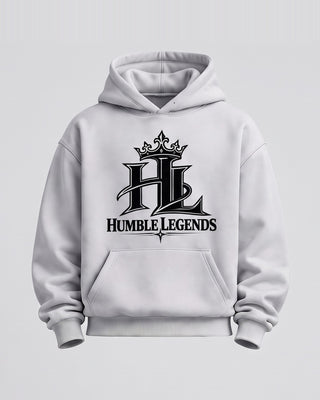 HL Essential Heavyweight Hoodie in Light Gray - front