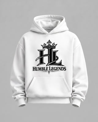 HL Essential Heavyweight Hoodie in White - front