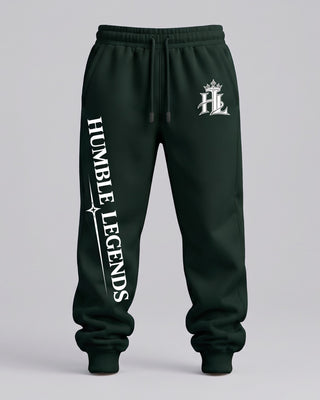 HL Essential Heavyweight Sweatpants in Blackish Green - front