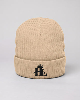 HL Signature Beanie - Beige close-up