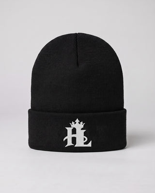 HL Signature Beanie - Dark - Black close-up