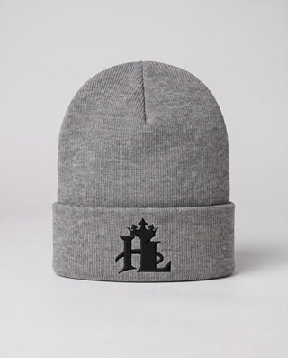 HL Signature Beanie - Light - Heather Grey close-up