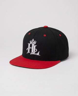 HL Signature Snapback - Dark - Black/ Red close-up