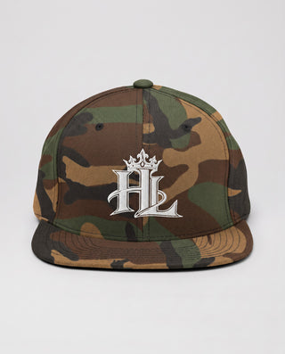 HL Signature Snapback - Dark - Green Camo close-up