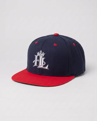 HL Signature Snapback - Dark - Navy/ Red close-up