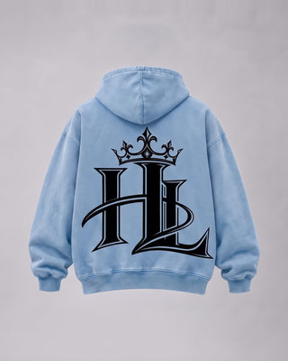 HL Vintage Wash Hoodie in Light Blue - back