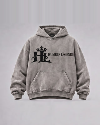 HL Vintage Wash Hoodie in Light Gray - front