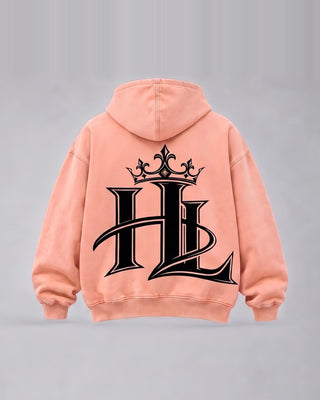 HL Vintage Wash Hoodie in Light Pink - back