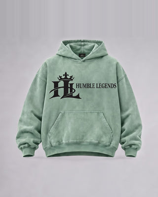 HL Vintage Wash Hoodie in Mint Green - front