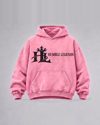 HL Vintage Wash Hoodie in Pink - front