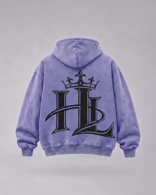 HL Vintage Wash Hoodie in Purple - back